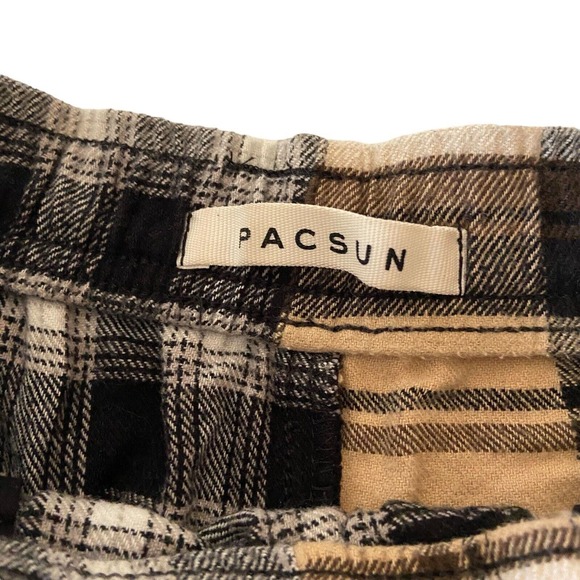 Pacsun Volley Mens Shorts Plaid PatchWork Multicolor Small Academia Skater - Picture 2 of 12